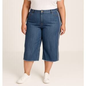 Women’s Rachel Roy Curvy Collection Wide Leg Capri Trousers Plus Size 22W NEW